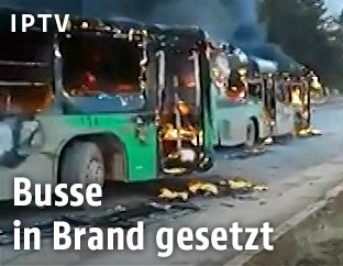 Brennende Busse