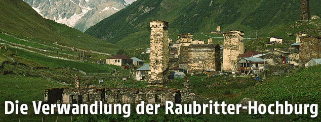 Landschaftsansicht von Swanetien in Georgien