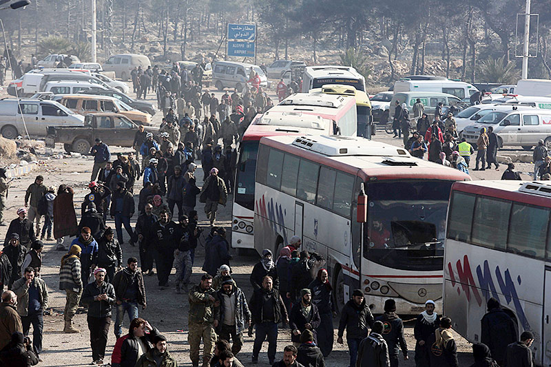 © AP/Turkey Syria Menschen sind aus Aleppo evakuiert worden