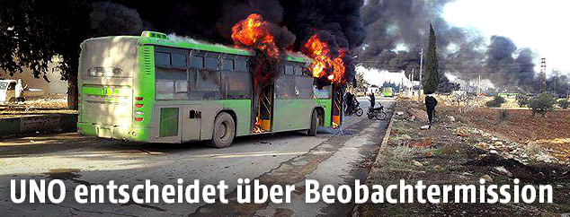 Brennender Bus
