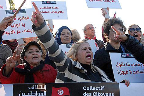 © AP Demonstration in Tunis
