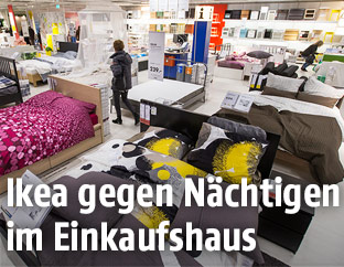 Bettenabteilung in IKEA