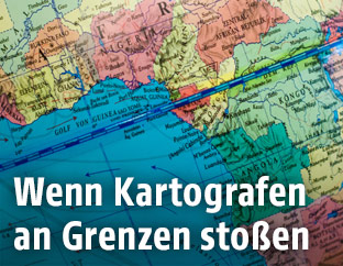 Landkarte auf einem Globus