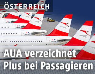 AUA-Flugzeuge am Flughafen