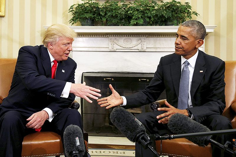 © Reuters/Kevin Lamarque Archivbild aus dem Jahr 2016 von US-Präsident Barack Obama und dem designierten US-Präsidenten Donald J. Trump