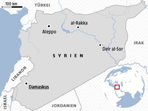 © APA/ORF.at Karte von Syrien