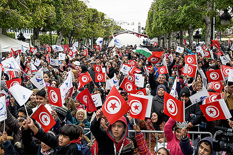 Kundgebung in Tunis