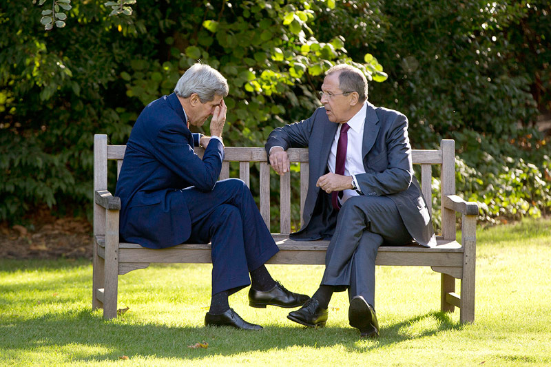 John Kerry und Sergej Lawrow