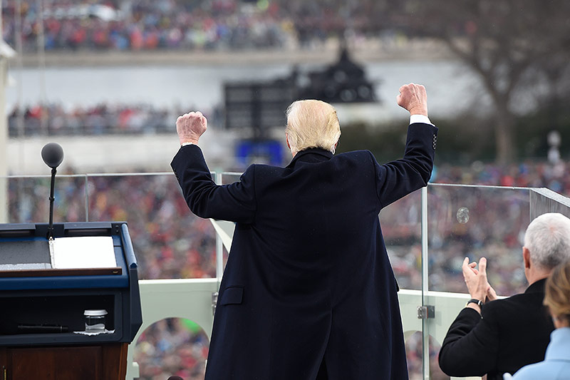 Donald Trump nach seiner Rede