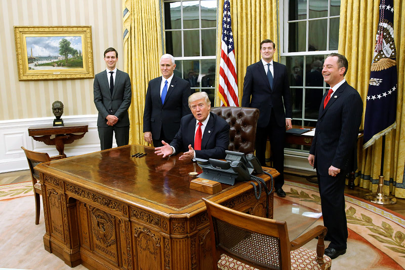 © Reuters/Jonathan Ernst US-Präsident Donald Trump im Oval Office