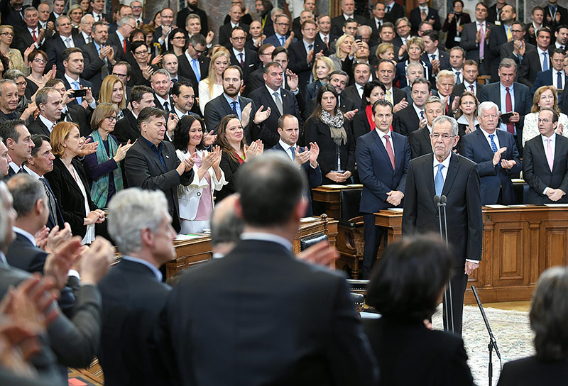 © APA/Roland Schlager Bundespräsident van der Bellen im Rahmen seiner Angelobung