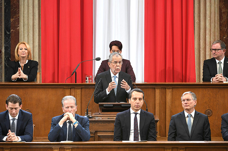 © APA/Roland Schlager Bundespräsident van der Bellen im Rahmen seiner Angelobung