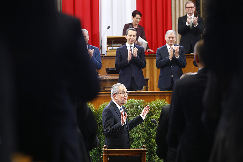 © Reuters/Leonhard Foeger Bundespräsident van der Bellen im Rahmen seiner Angelobung