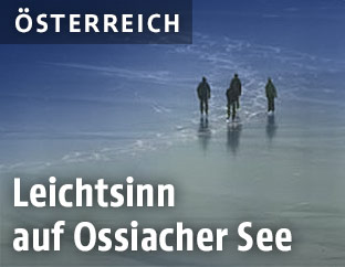 Eisläufer auf dem Ossiachersee