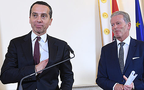 © APA/Helmut Forhinger Bundeskanzler Christian Kern und Vizekanzler Reinhold Mitterlehner
