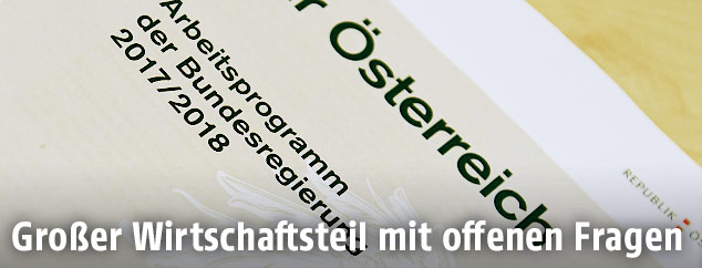 Das Deckblatt "Arbeitsprogramm der Bundesregierung 2017/2018"