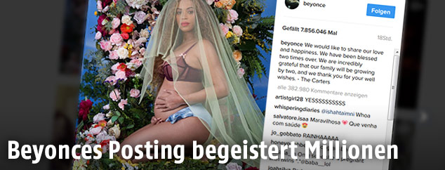 Screenshot von Beyonces Instagram-Profil