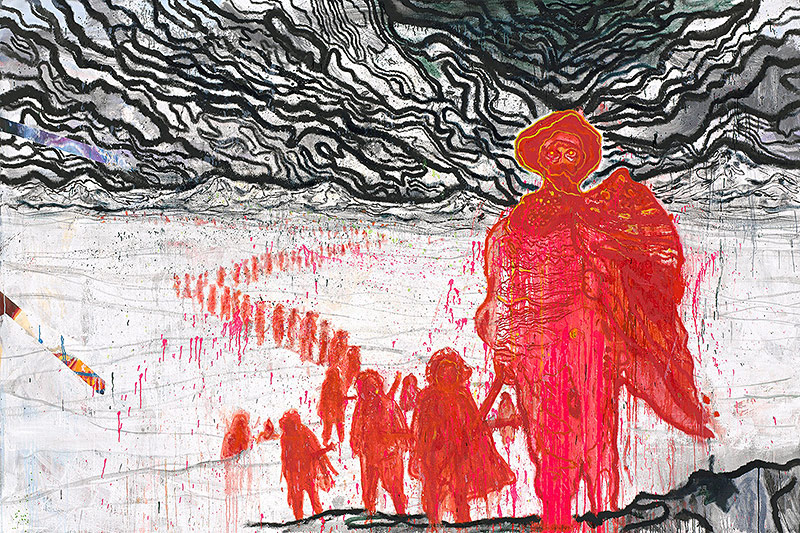 © ORF.at/Simon Hadler (Reproduktion) Exponat aus der Ausstellung von Daniel Richter im 21er Haus