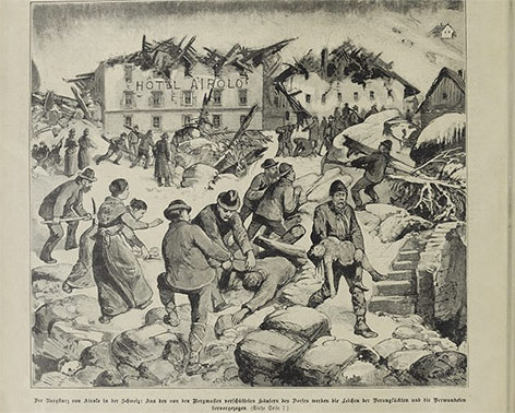 © ANNO/Österreichische Nationalbibliothek Das Interessante Blatt, 5. Januar 1899, Lawinenunglück in Airolo/Schweiz