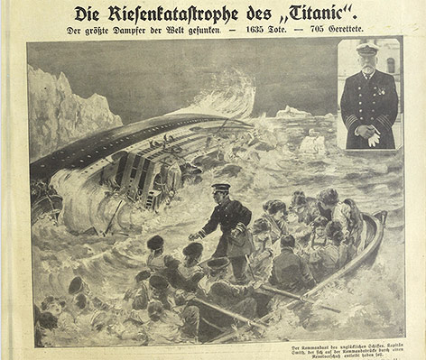© ANNO/Österreichische Nationalbibliothek Untergang der Titanic. In: Das Interessante Blatt, 25. April 1912