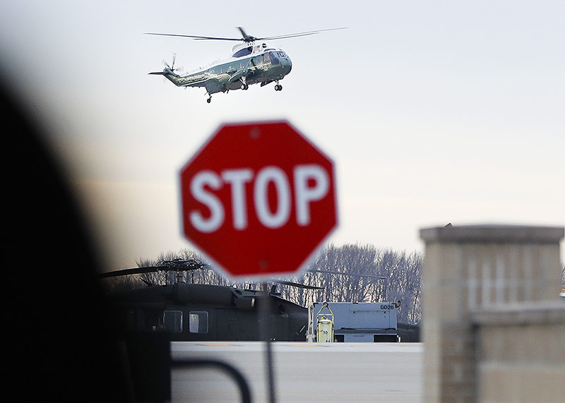 © AP/Pablo Martinez Monsivais Marine-Helikopter mit Us-Präsident Donald Trump an Bord landet in Dover
