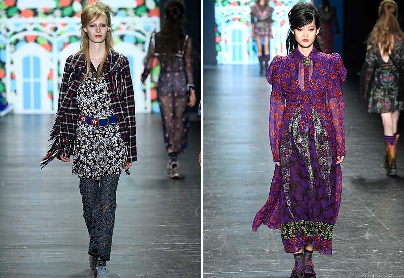 © APA/AFP/Getty Images/Frazer Harrison (Montage) Frühling-/Sommer-Kollektion von Anna Sui