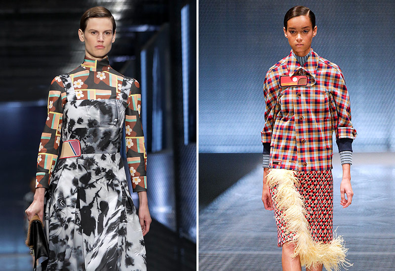 © AP/Luca Bruno; picturedesk.com/Camera Press (Montage) Frühling-/Sommer-Kollektion von Prada