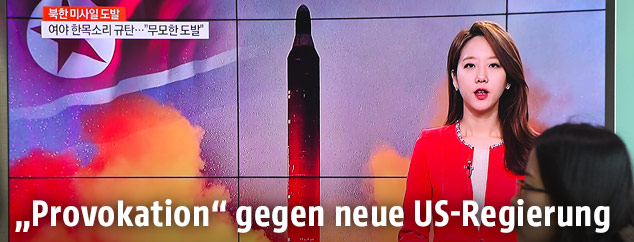 Raketenstart in Koreas Nachrichten