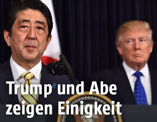 Präsident Donald Trump und Japans Premier Shinzo Abe