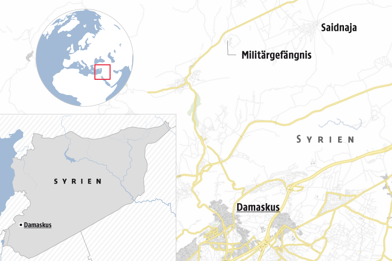 © Omniscale/OSM/APA/ORF.at Karte von Syrien, Umgebung von Damaskus