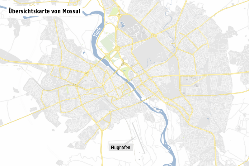 Übersichtskarte von Mossul