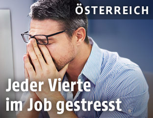 Gestresster Büroarbeiter