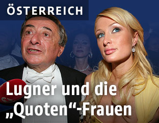 Baumeister Richard Lugner und sein Opernballgast 2007 Paris Hilton