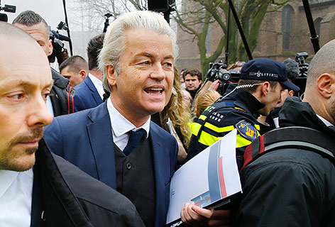 © Reuters/Michael Kooren Geert Wilders auf einer Wahlkampfveranstaltung