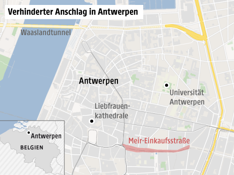 Karte von Antwerpen