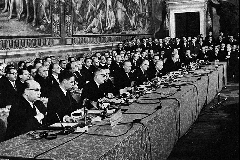 © AP Unterzeichnung der römischen Verträge, 1957