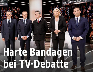 Französische Präsidentschaftskandidaten im TV-Duell