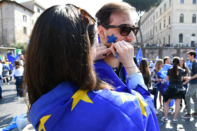 © APA/AFP/Vincenzo Pinto Demo in Rom