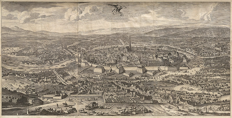 © Folbert van Ouden-Allen/Wien Museum Vogelperspektive von Wien aus Blickrichtung Westen, vor 1683/86