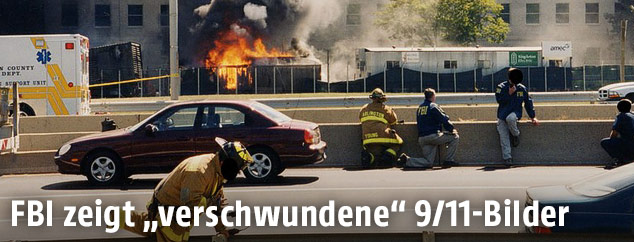 Foto zeigt die Szenen beim Pentagon nach dem Anschlag vom 11. September 2011
