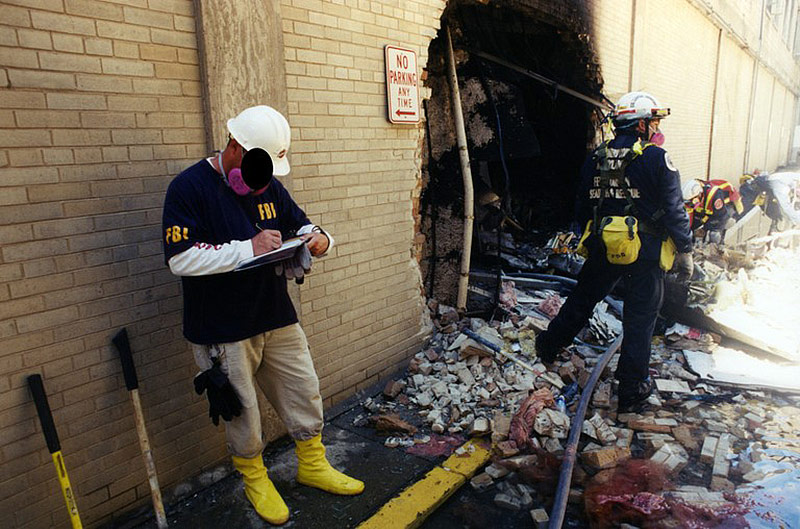© FBI Foto zeigt die Szenen beim Pentagon nach dem Anschlag vom 11. September 2011