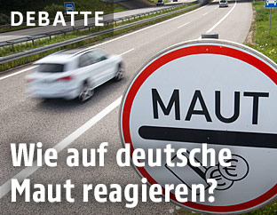 Mautschild an deutscher Autobahn