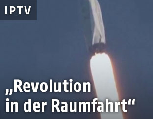 SpaceX-Rakete im Flug