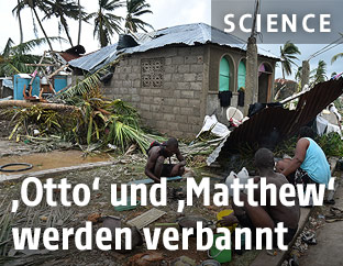 Zerstörtes Haus auf Haiti
