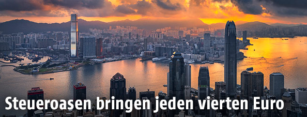 Die Skyline von Hongkong