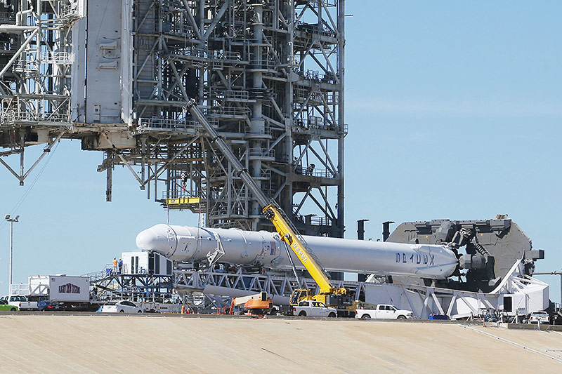 © APA/AP/Orlando Sentinel/Red Huber Space-X-Rakete in Cape Canaveral