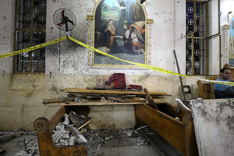 © Reuters/Mohamed Abd El Ghany Zerstörung in der Kirche