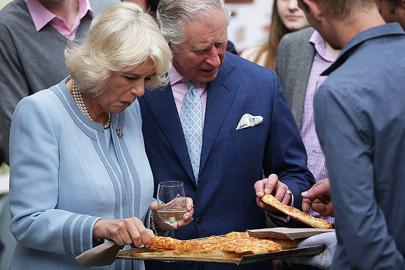 © APA/Georg Hochmuth Der britische Thronfolger Prinz Charles und seine Ehefrau Herzogin Camilla beim Weinbau Obermann in Wien