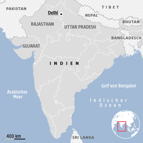 © Grafik: ORF.at; Quelle: The Economist Eine Karte zeigt die Bundesstaaten Indiens