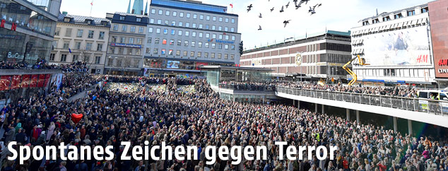Trauerbekundung in Stockholm